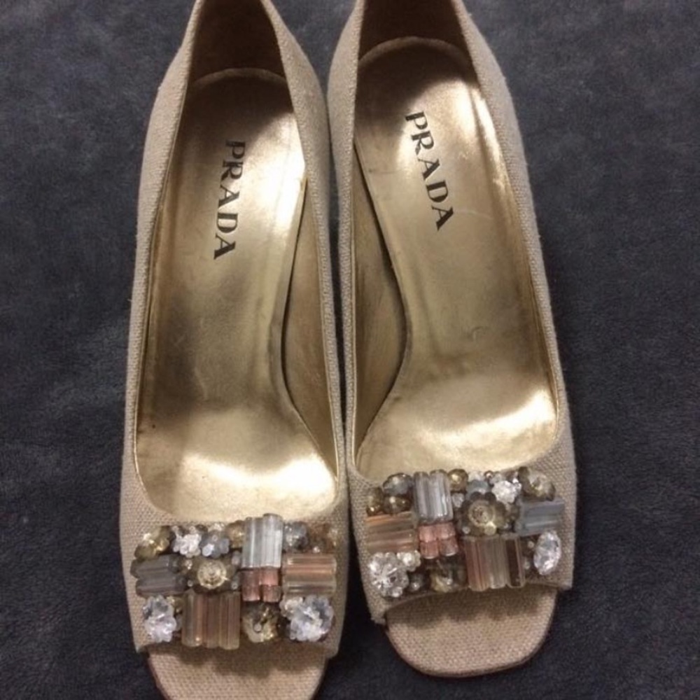 Light pink/beige Prada heels.